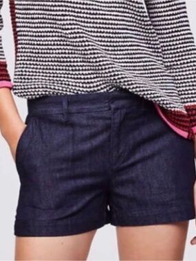 LOFT Dark Indigo Women's Tailored Denim Shorts 4